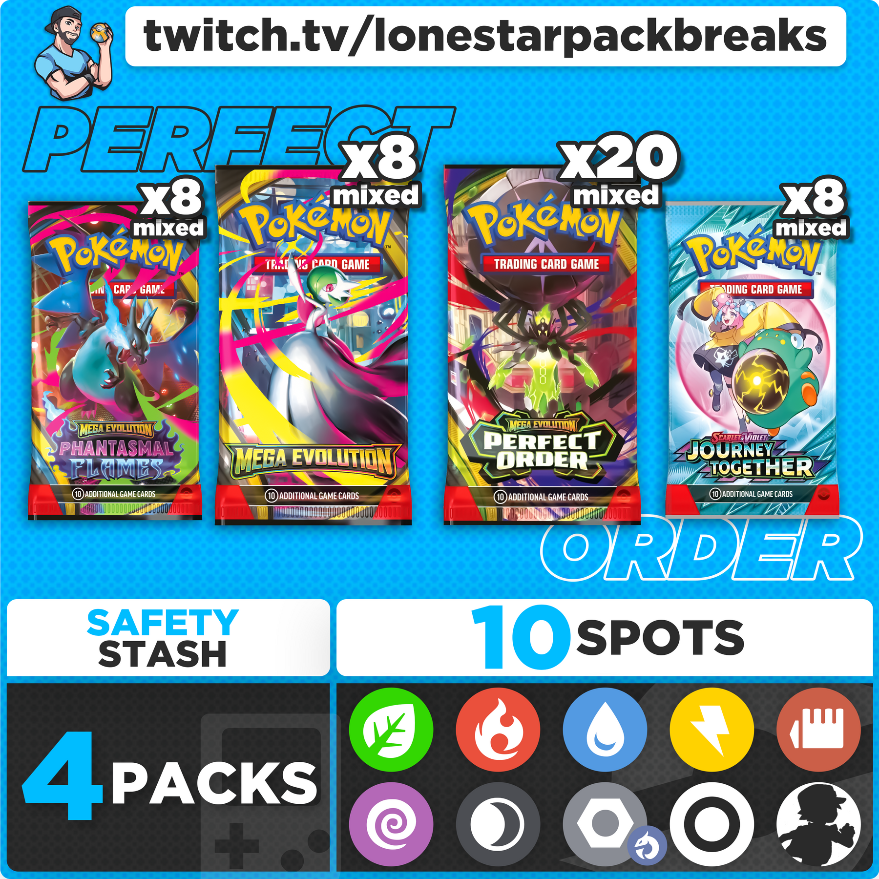 Break #1 Perfect Order Mixer 10 type Thurs April 2nd 7PM CST