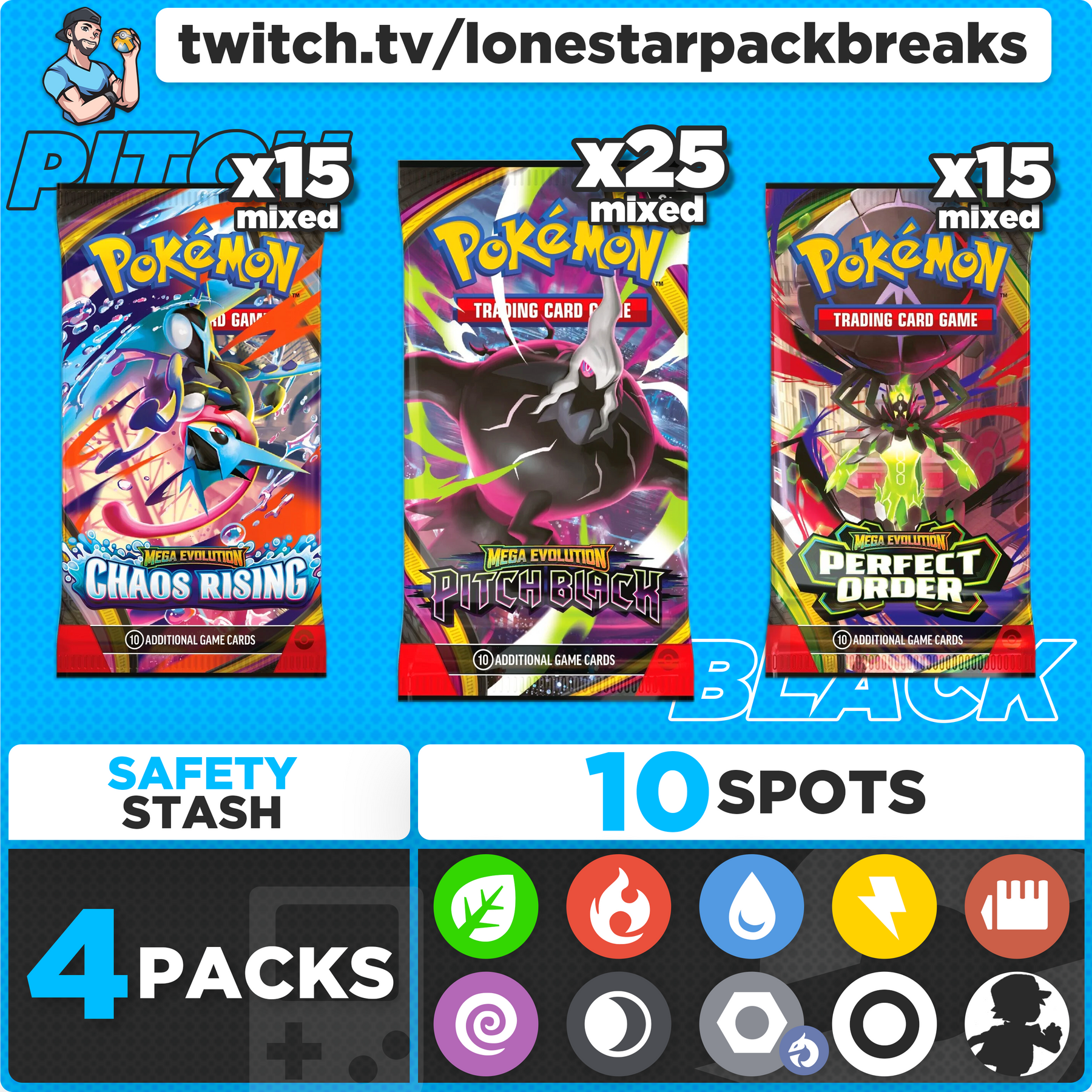 Break #1 Pitch Black Mixer 10 type Wed July 15th 7PM CST